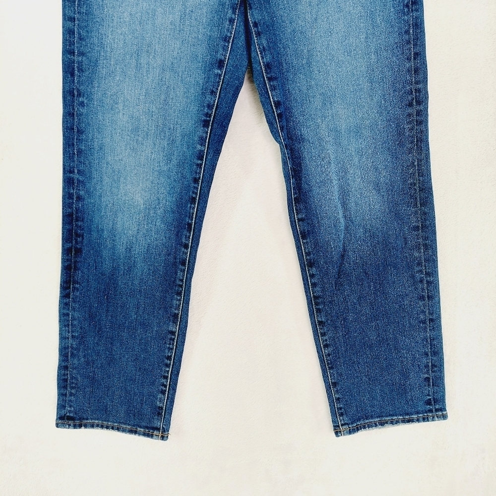 Uniqlo Blue Cotton High Rise Straight Leg Jeans 5144 - Picture 2 of 10